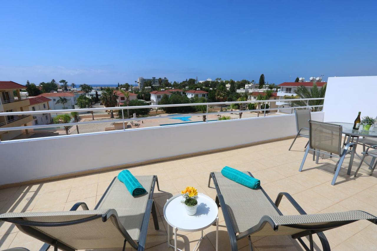 Nissi 3 Amazing Sea View Apartment Ayia Napa Bagian luar foto
